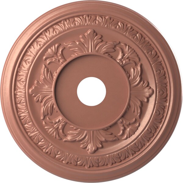 Ekena Millwork Baltimore PVC Medallion (Canopies up to 7 3/4"), 22"OD x 3 1/2"ID x 1"P, Metallic Champagne Pink CMP22BAFCP - main